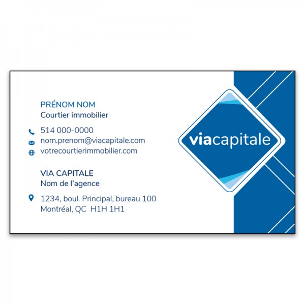 Cartes d'affaires Prestige avec Vernis UV - 2 côtés, VCCUV01